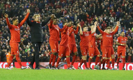 Liverpool celebration against West Brom